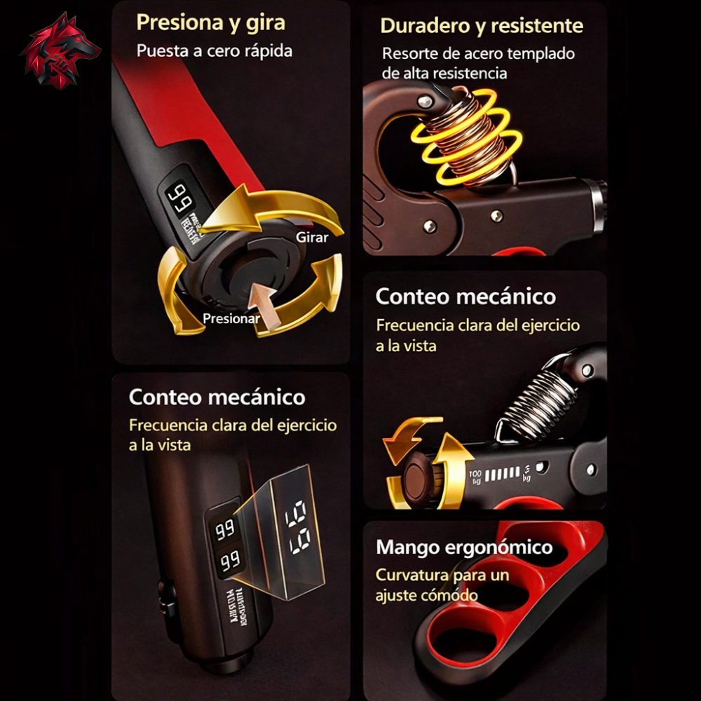 Lobox Grip Pro - Fortalecedor Ajustable de Antebrazos