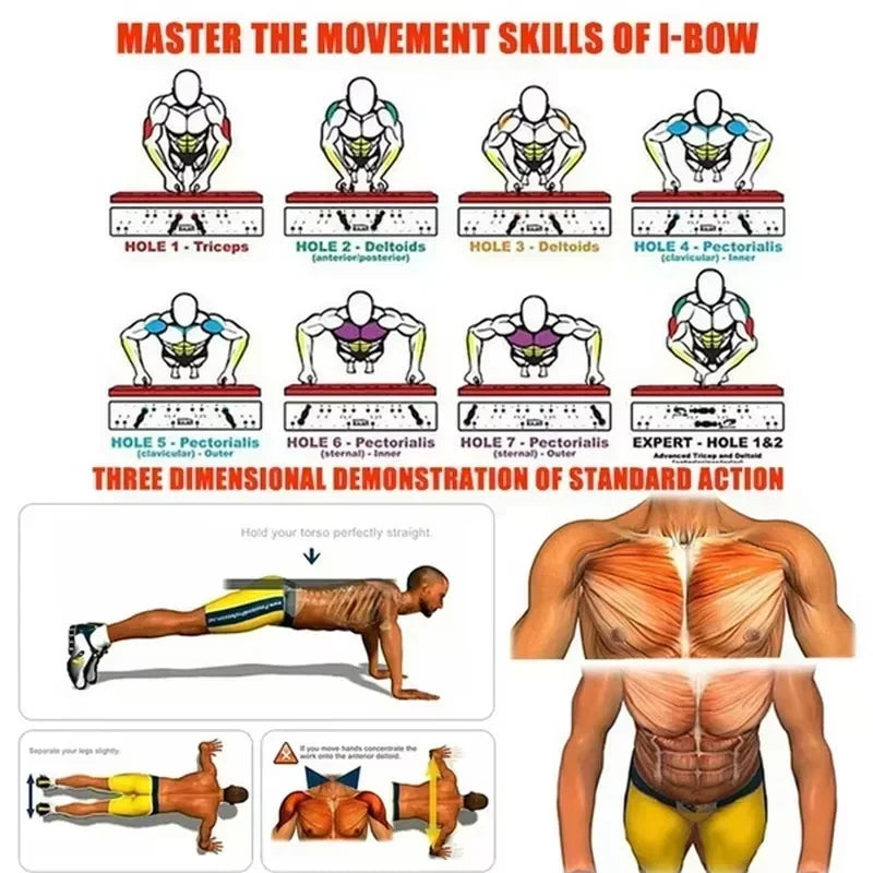 Tabla Push-Up Pro 14 en 1: Sistema de Entrenamiento Multifuncional | Lobox
